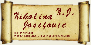 Nikolina Josifović vizit kartica